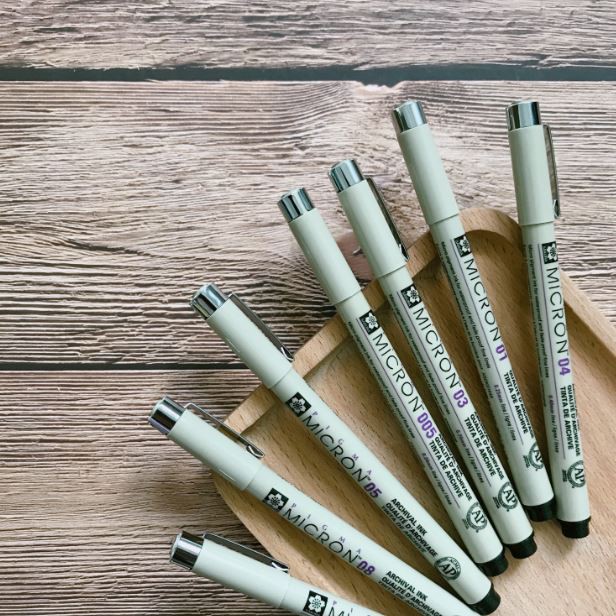 [CHÍNH HÃNG] Bút Vẽ Kỹ Thuật Line / Brush SAKURA MICRON mực đen (11 size ngòi)
