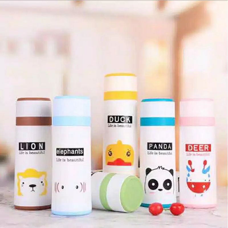 Bình Nước Thủy Tinh 380Ml / Bình Nước Giữ Nhiệt Hình Thú