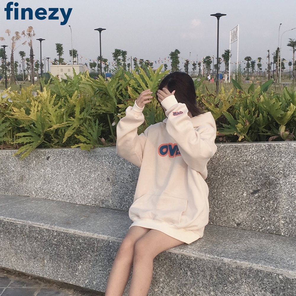 Áo hoodie nam nữ Finezy Unisex form rộng, vải nỉ dày dặn, 4 màu trẻ trung