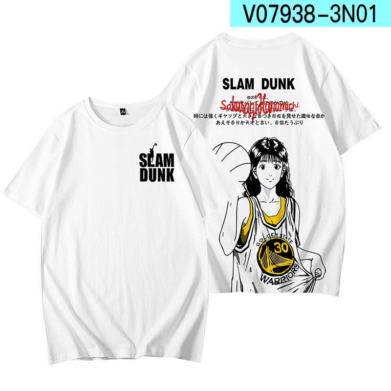 Áo Thun Tay Ngắn Dáng Rộng Họa Tiết Hoạt Hình Slam Dunk Thời Trang Cho Nam Và Nữ