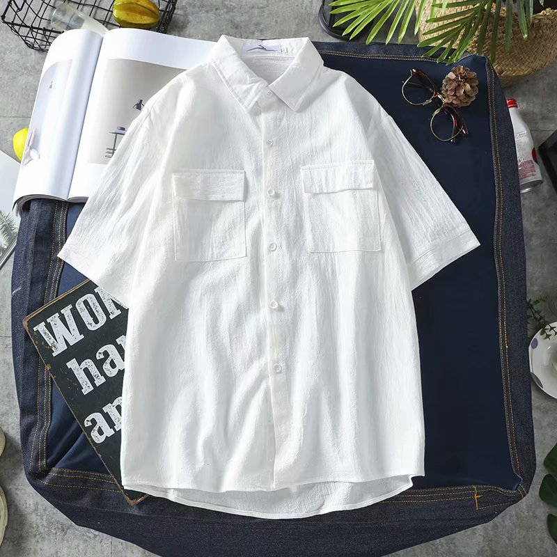Áo Sơ Mi Nam Tay Ngắn Màu Trơn Thời Trang | BigBuy360 - bigbuy360.vn