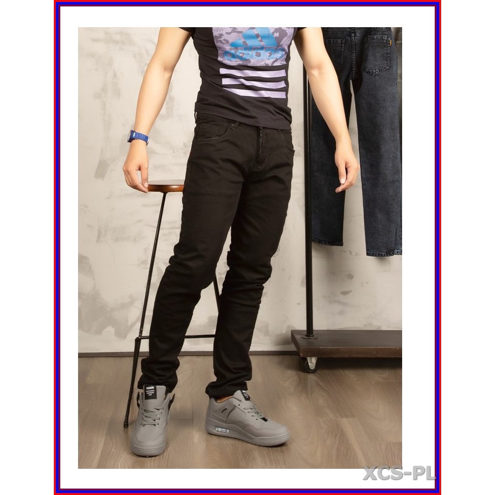 Quần jean nam cao cấp ĐEN TRƠN siêu đẹp không xù lông, không ra màu, chất giãn tốt đenTRƠN.325