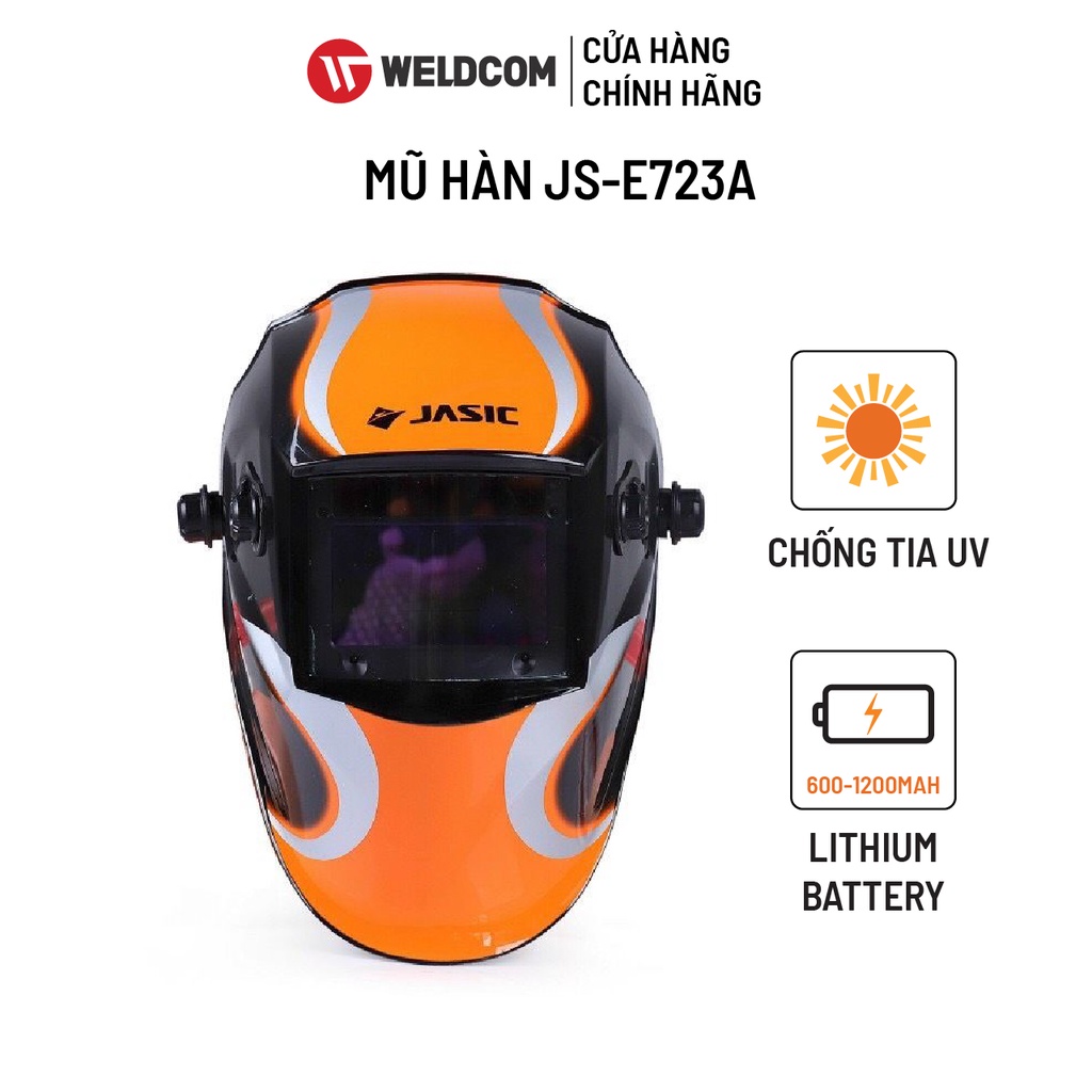 Mũ Hàn Điện Tử  JS-E723A - JASIC Chính Hãng Chống Tia UV, Tự Hấp Thụ Năng Lượng Mặt Trời Và Ánh Sáng Hồ Quang