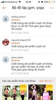 Bộ đồ tập gym, yoga