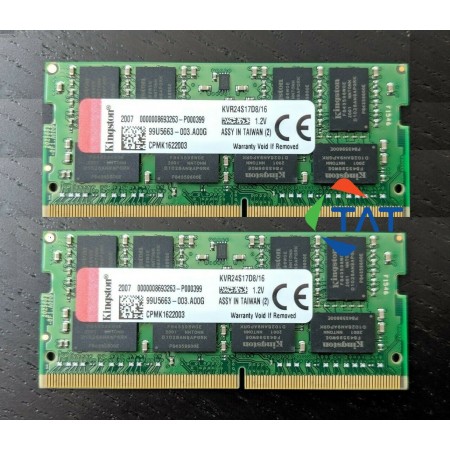 Ram Laptop DDR4 16GB Kingston 2400MHz KVR24S17D8/16 (New 2020)