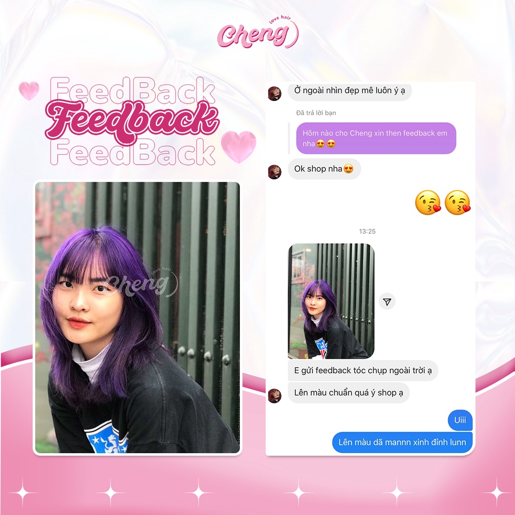 Thuốc Nhuộm Tóc Màu XANH TÍM Blue Violet | Chenglovehair, Chenglovehairs