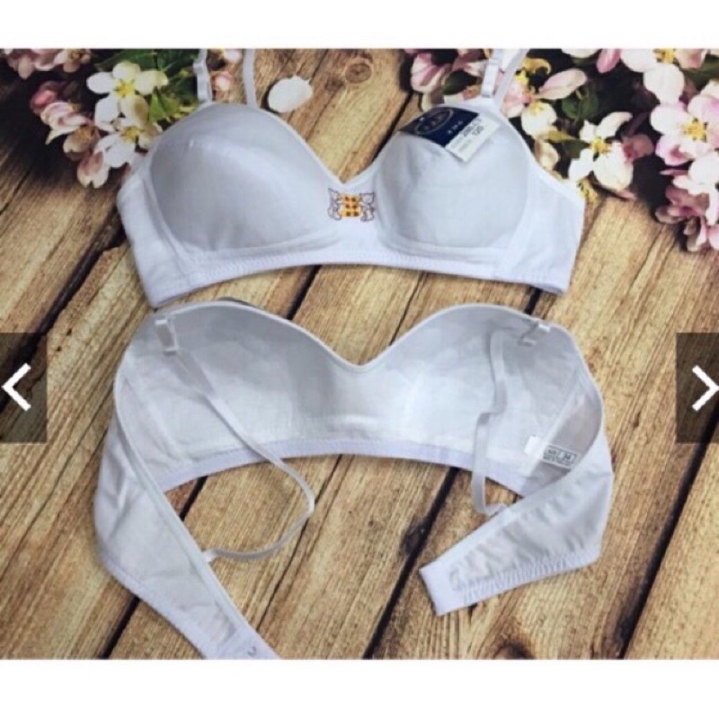 Áo ngực học sinh, Áo vải không gọng không đệm, Áo con gấu cotton