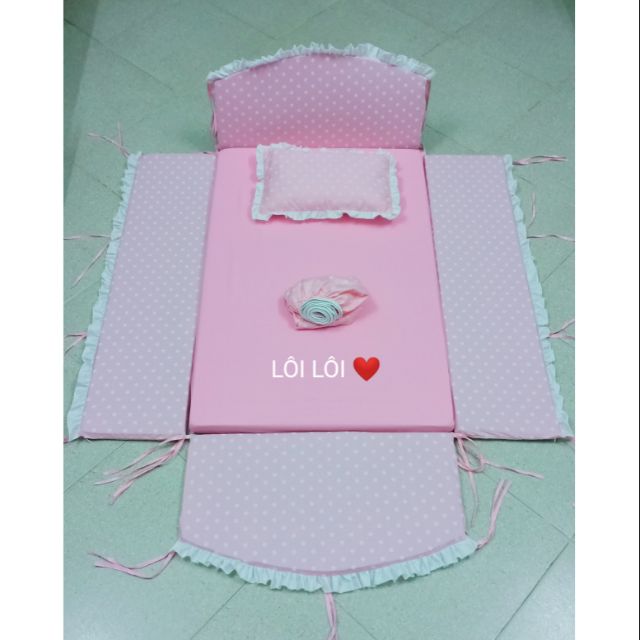 Combo quây cũi, đệm, 2 ga, gối