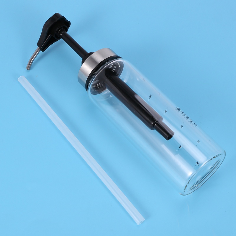 Chai Thủy Tinh Đựng Sốt Có Vòi Bơm Chống Rò Rỉ Cho Nhà Bếp Honey Ketchup Mù Tạt Mayo