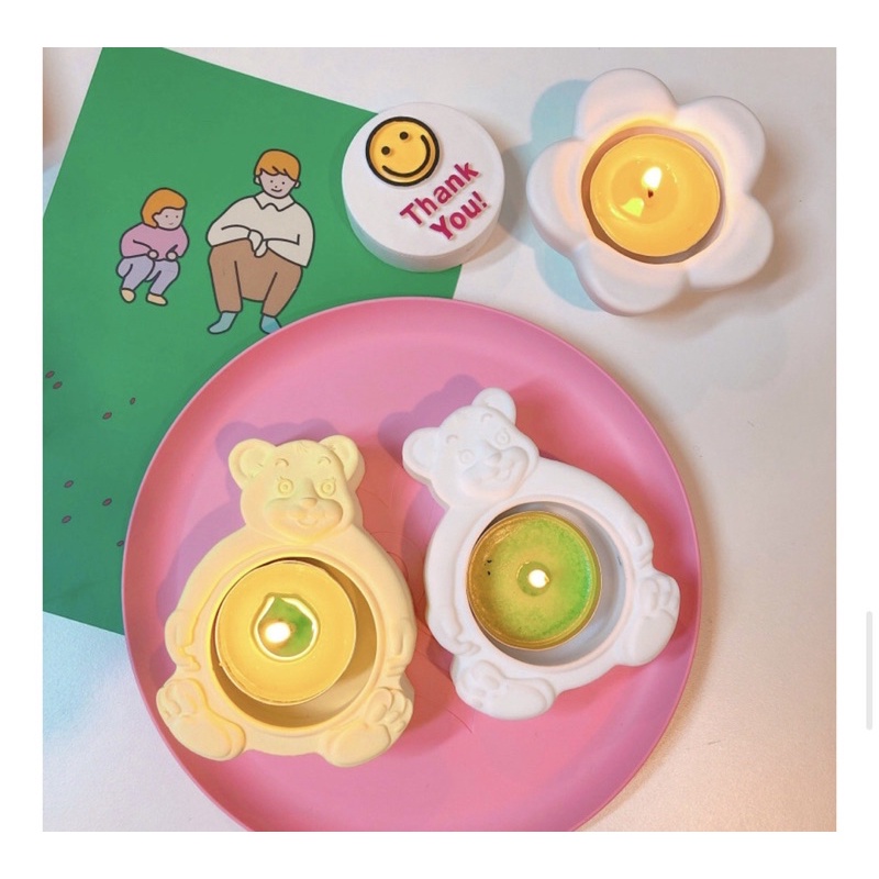 Khuôn Đế đựng nến tealight hình gấu