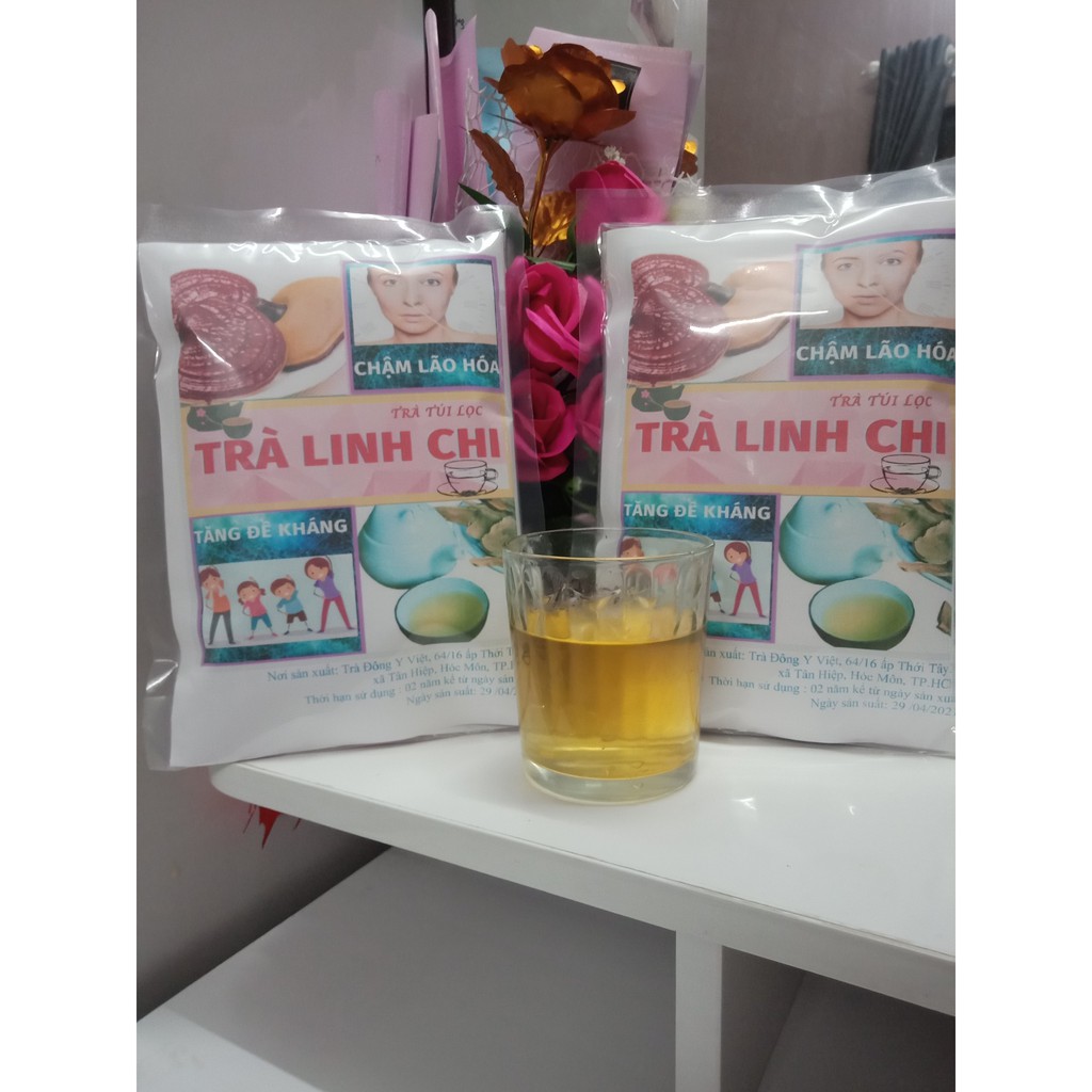 TRÀ LINH CHI - 40 Túi Lọc - Tăng Đề Kháng, Đẹp Da, Làm Chậm Lão Hóa