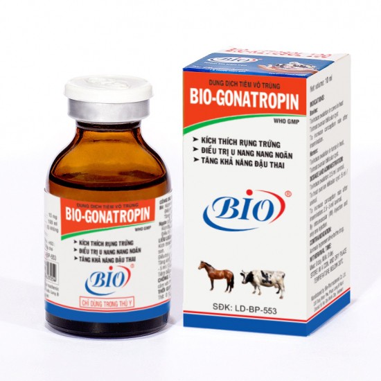 Bio Gonatropin 20ml dùng cho bò, ngựa