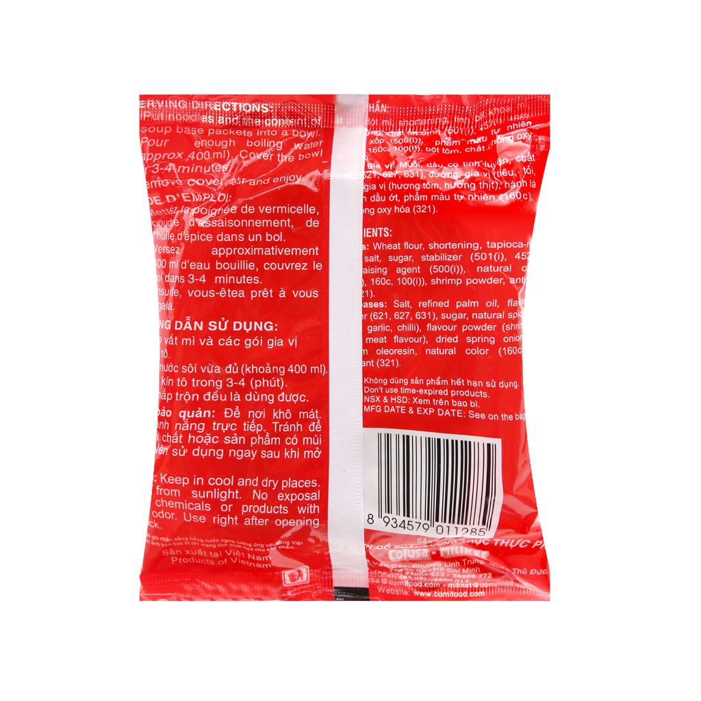 Thùng mì Miliket Tôm sa tế