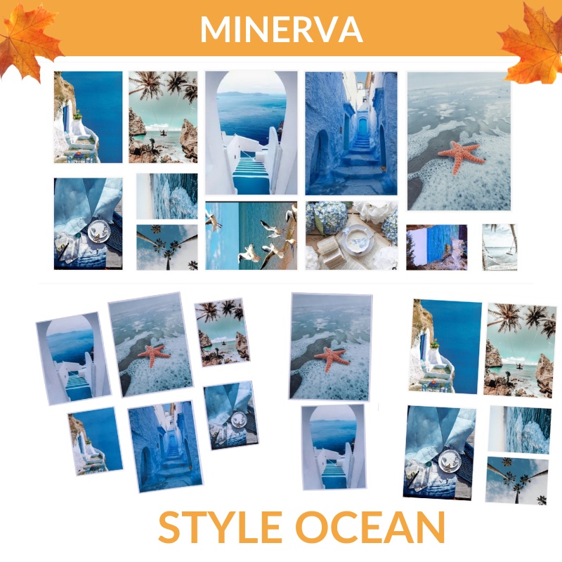 [TRANG TRÍ] Set 36 sticker đa phong cách Vintage/Pastel/Ocean/Flower/Coffee/Travel dán sổ tay, điện thoại,laptop