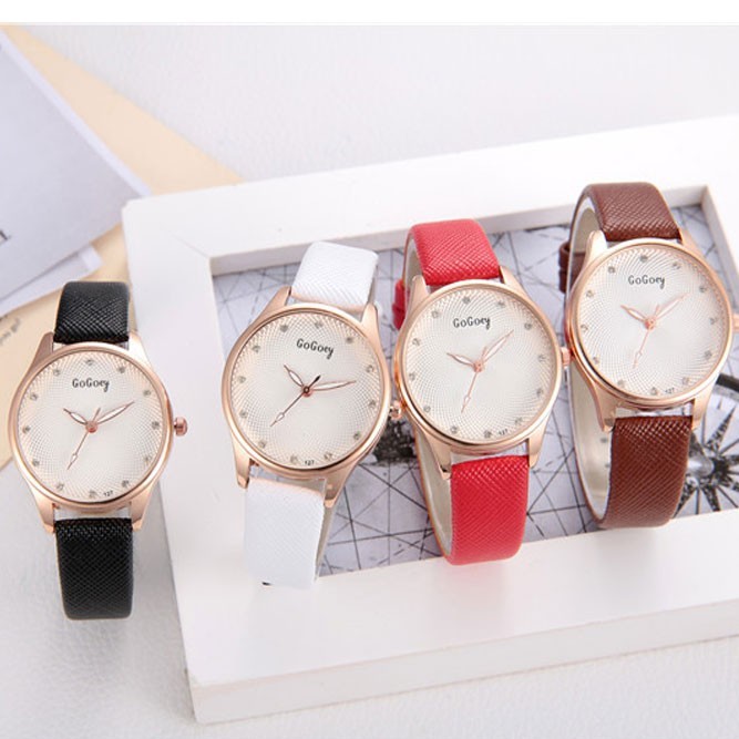Đồng hồ nữ Gogoey dây da thời trang SP865 (Nhiều màu) | BigBuy360 - bigbuy360.vn