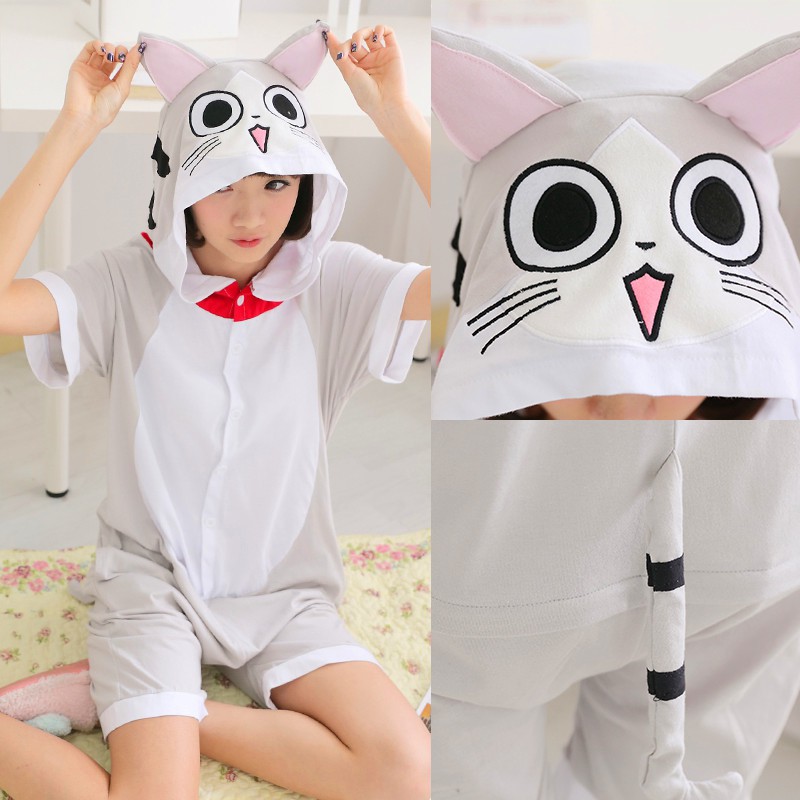 Cute anime character pajamas for adults Summer Short sleeve Sleepwear