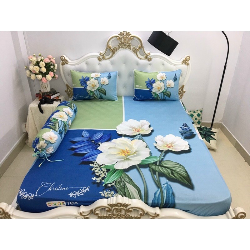 Drap thun ý 5D   mát lạnh- Drap Giường cấp