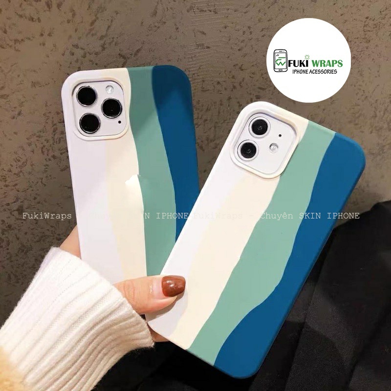 Ốp lưng Chống Bẩn cầu vồng Full Viền Dành Cho 6plus 7plus 8plus x xs xsmax 11 11pro 11promax XR FukiShop