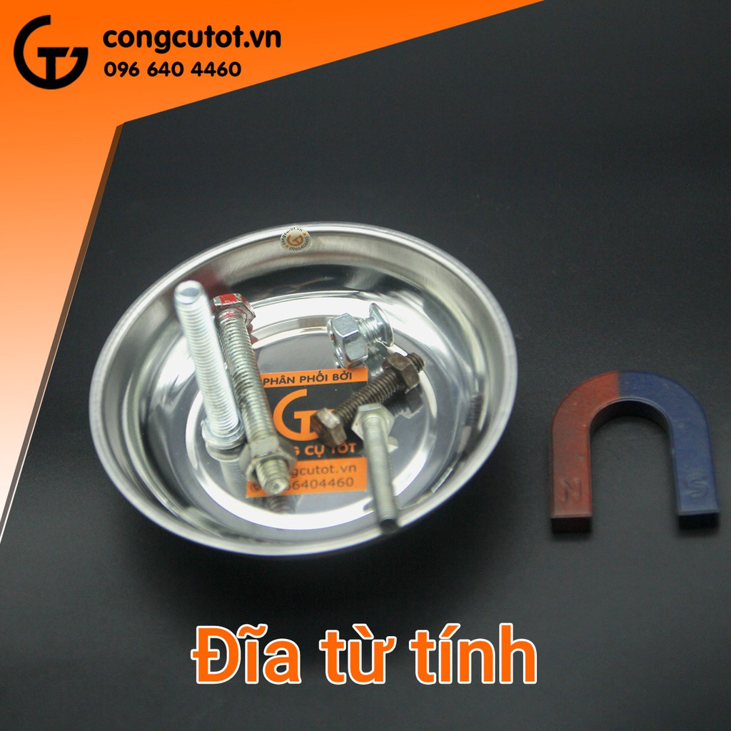 Đĩa dụng cụ từ tính, khay nam châm 4 inch
