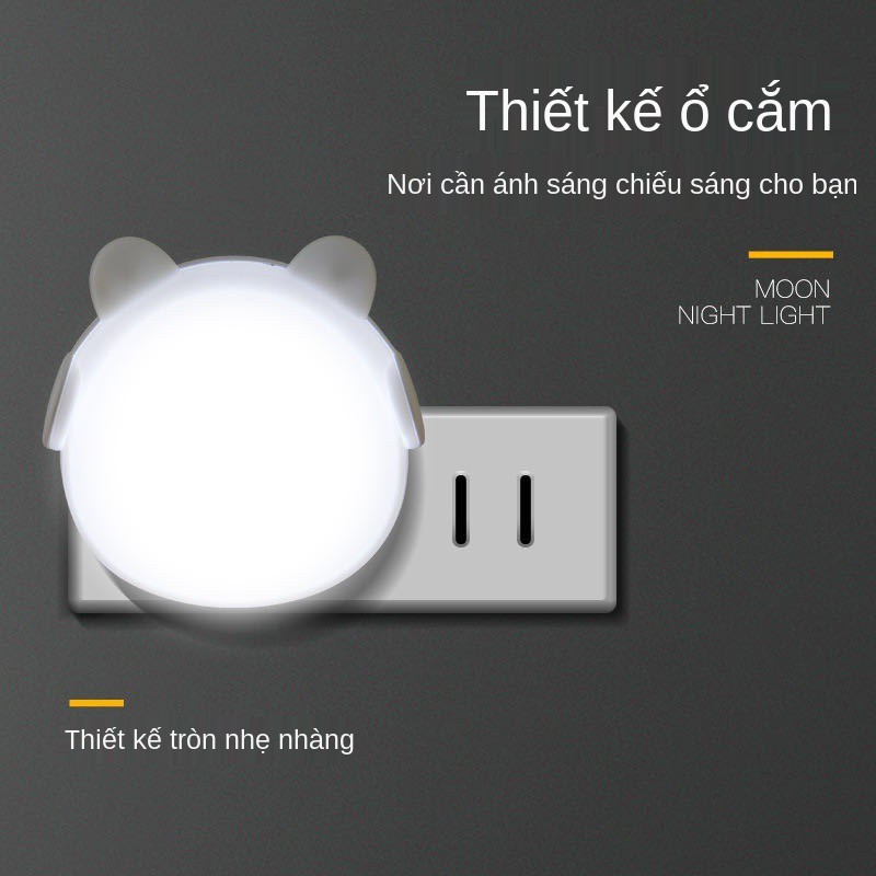 LEDÁnh Sáng Ban Đêm Thông Minh Kiểm Soát Ánh Sáng Cảm Ứng Plug-In Phòng Ngủ, Hành Lang Ký Túc Xá Bảo Vệ Mắt Cho Bé Ăn Cạnh Giường Ngủ