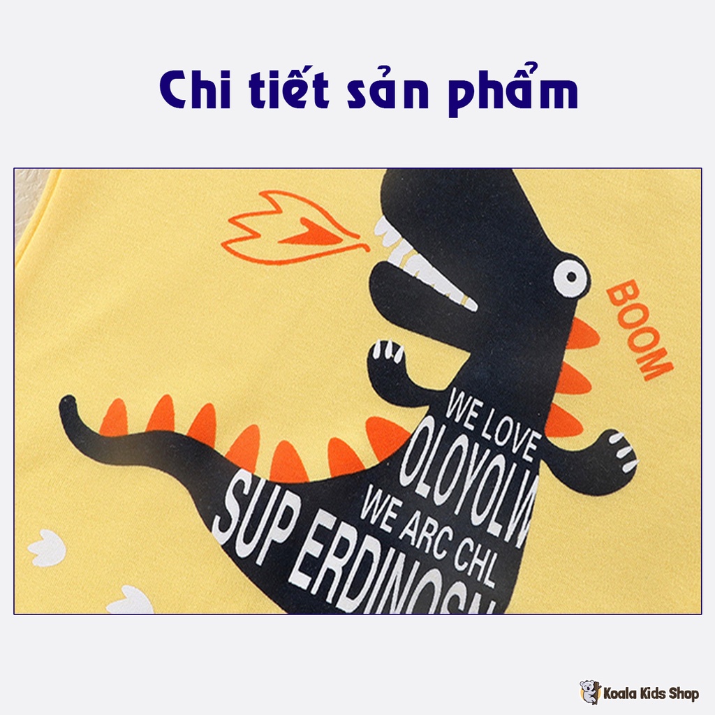Bộ quần áo thun dài tay bé trai Đồ bộ thu đông đáng yêu trẻ em 1-7 tuổi