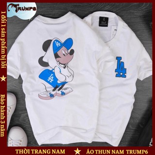 🌟DEAL SỐC🌟 Áo Thun Nam Cổ Tròn Chất Thun Cotton Co Dãn In Họa Tiết Chuột Mickey Đáng Yêu -2 Màu TRUMP6