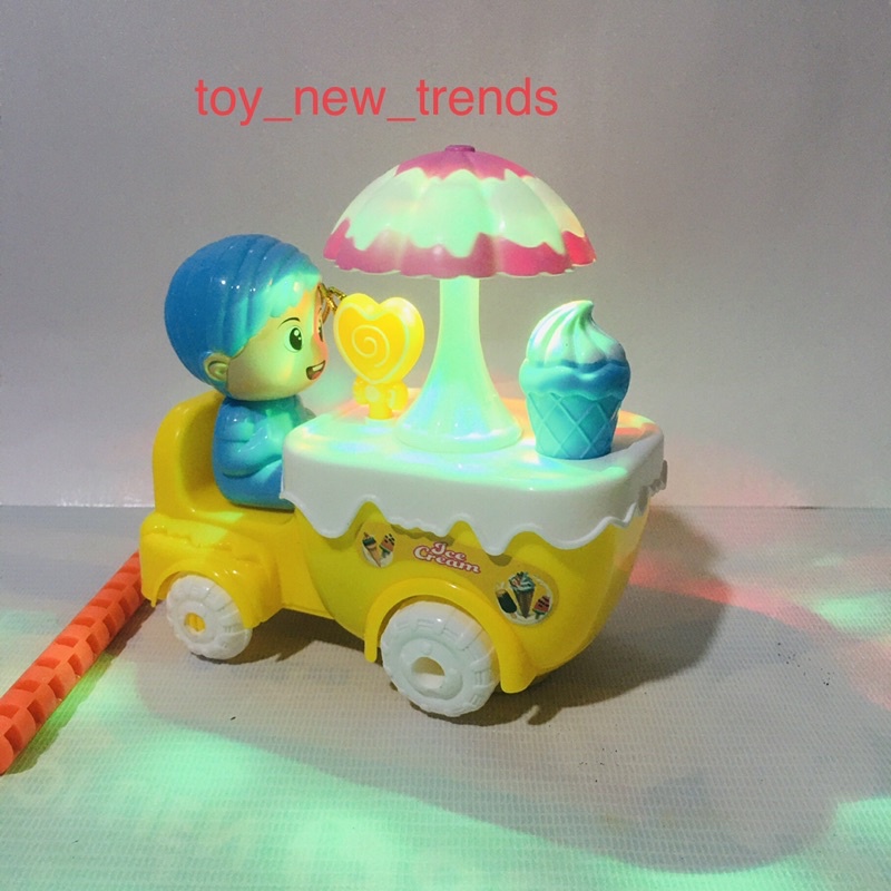 Đồ chơi , lồng đèn trung thu xe kem, có tay cầm, đèn led, nhạc vui nhộn, chạy pin AAA