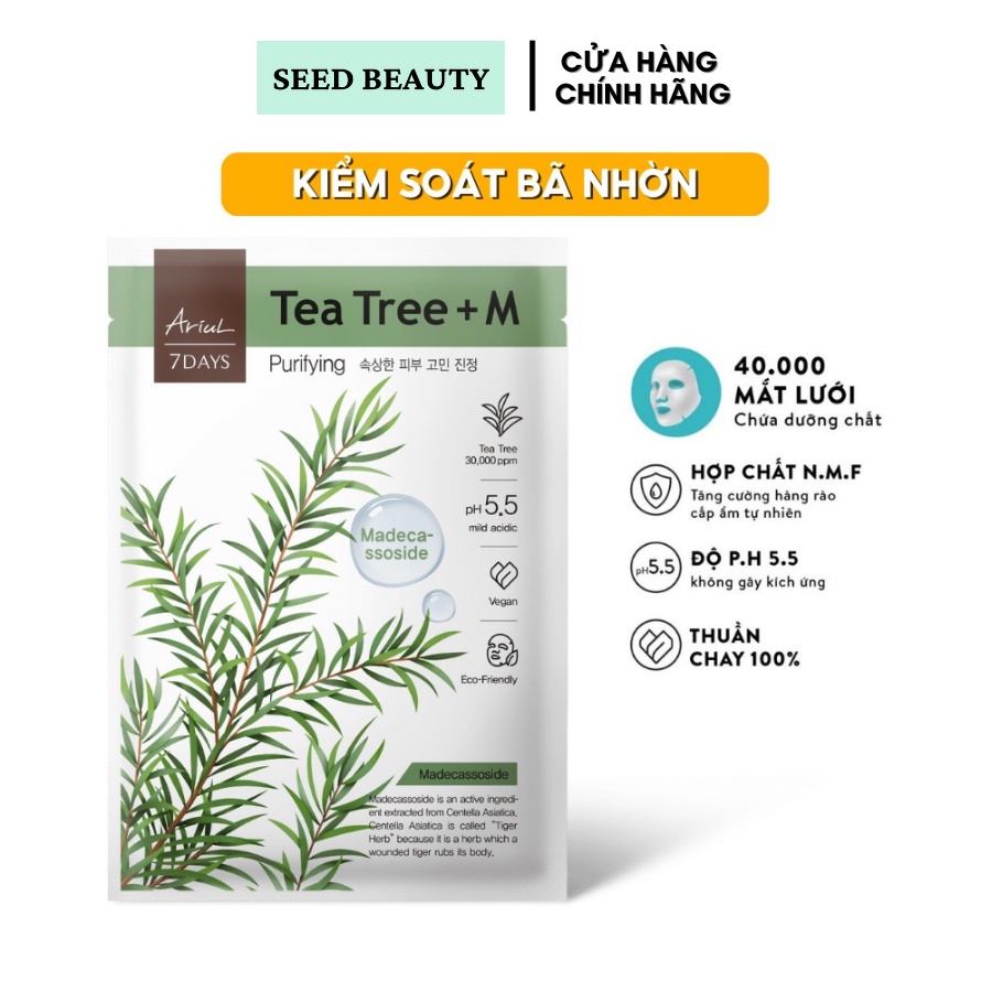 [G] Mặt nạ ARIUL 7 DAYS MASK - Tràm trà 28g - Seedbeauty