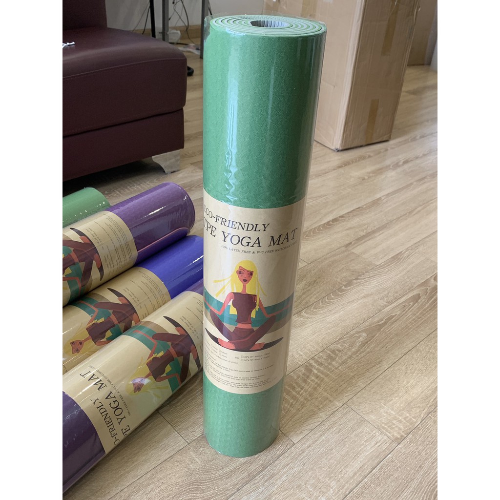 Thảm tập Yoga TPE Eco Friendly chính hãng dày 6mm