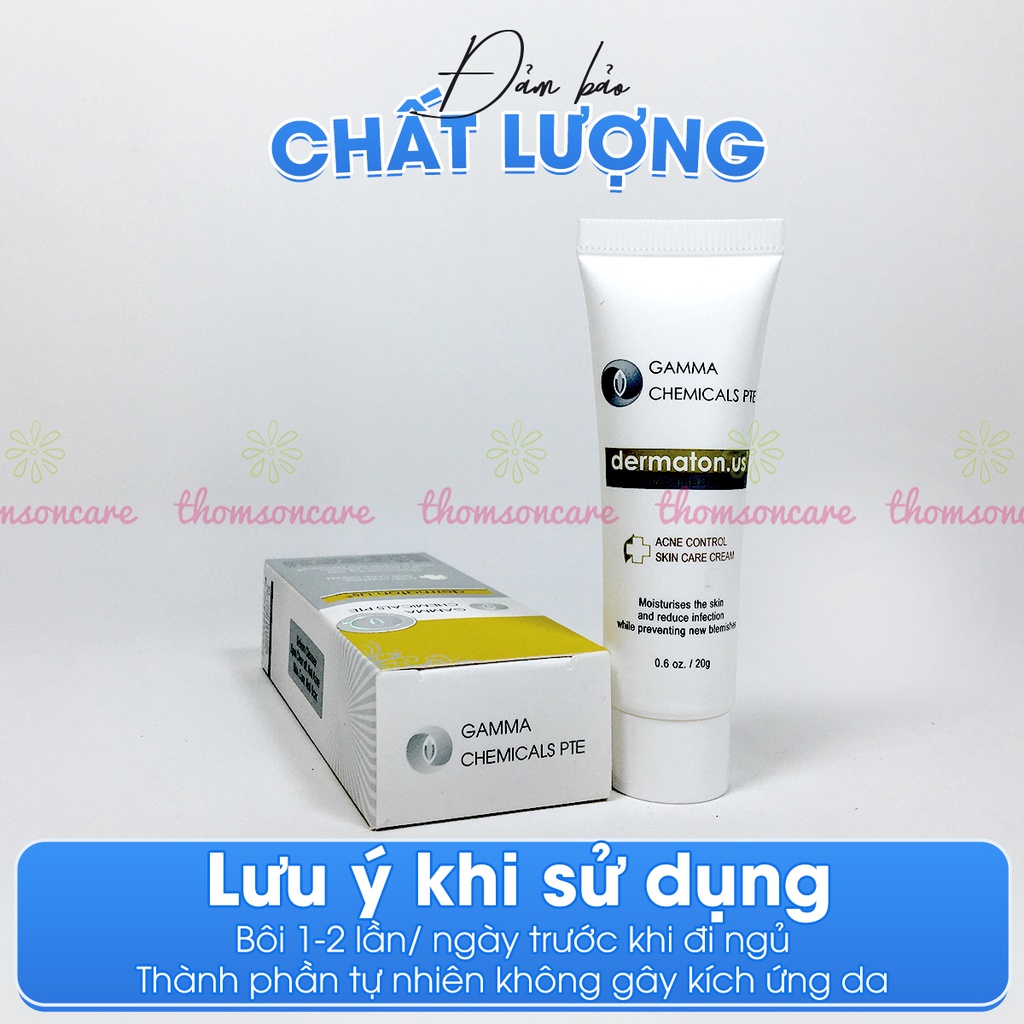 Kem ngừa mụn thâm Dermaton US Gamma Chemicals, giảm sẹo mụn trứng cá từ thảo dược