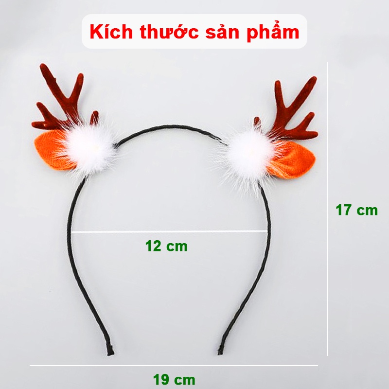 Cài tóc Noel sừng tuần lộc xinh xắn BBShine, Băng đô Giáng sinh đơn giản phù hợp cho mọi lứa tuổi – NOEL014