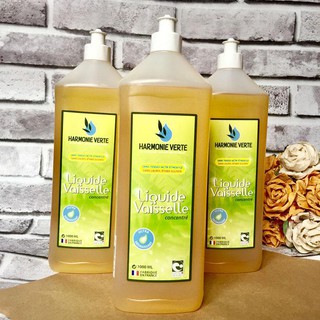 Nước rửa Chén Hữu Cơ Đậm Đặc Harmonie Verte 1 Lít, Nhập Khẩu Pháp