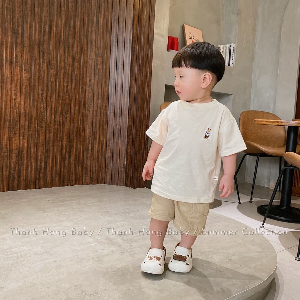 Áo thun trẻ em, áo phông trẻ em bé trai bé gái cotton co giãn mềm mịn thanh hằng baby 9 đến 21 kg