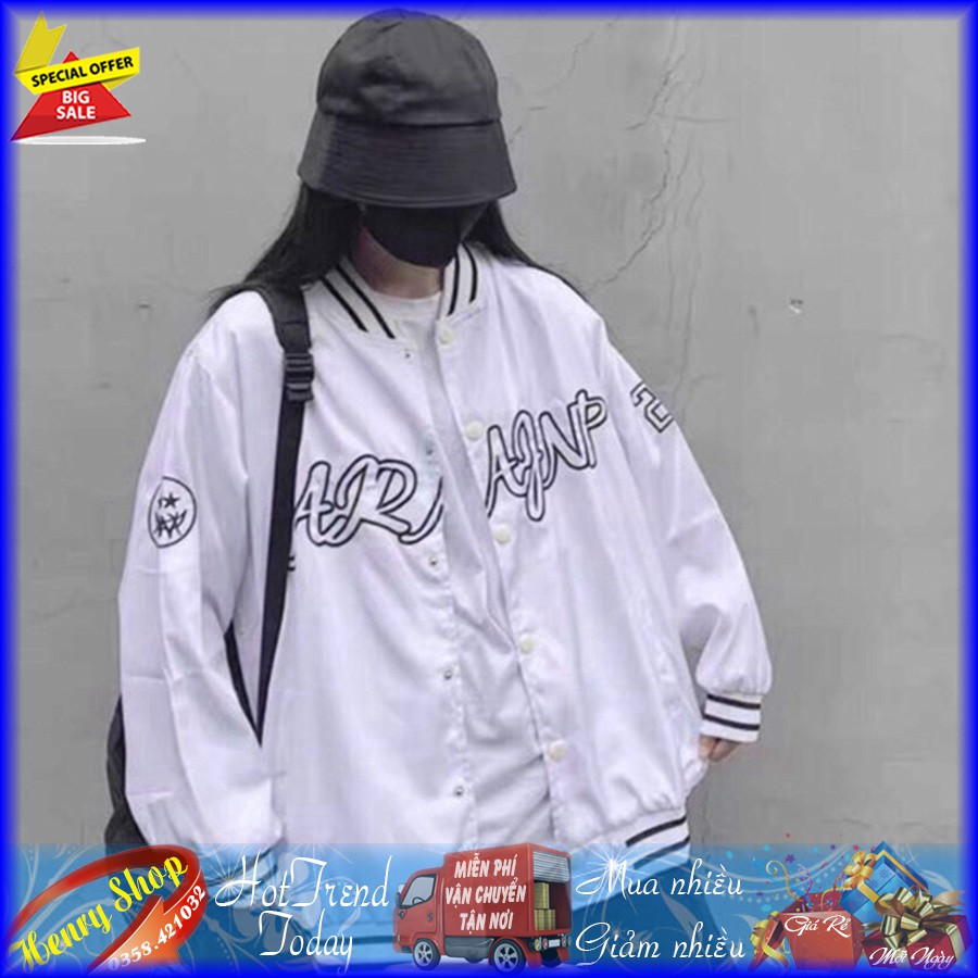 ÁO KHOÁC DÙ Bomber Nút (M1410 - Bo Viền)