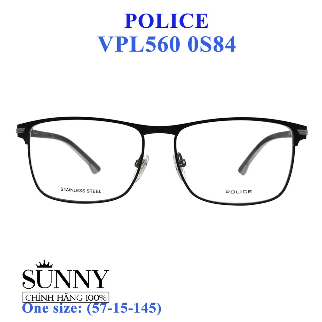 VPL560 - gọng kính thời trang Police chính hãng, thiết kế dễ đeo bảo vệ mắt