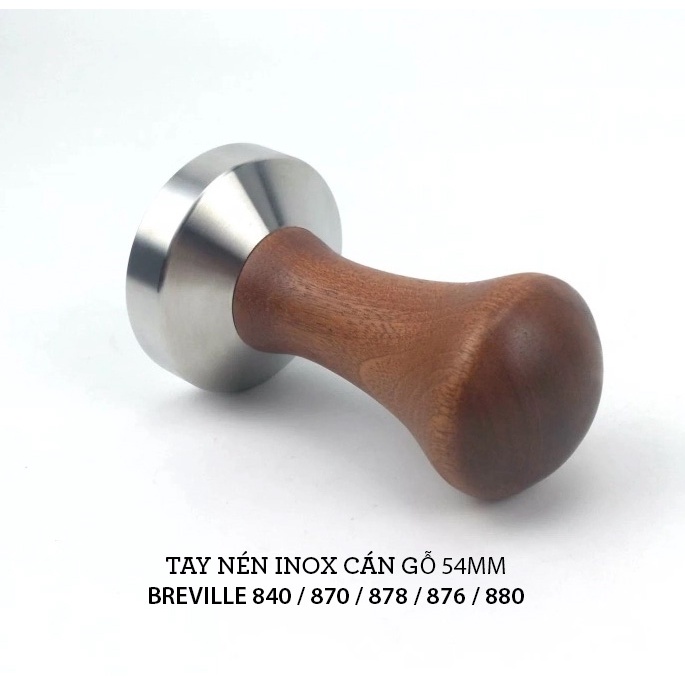 Tay nén cà phê Breville cán Gỗ kích thước đường kính 54.2mm