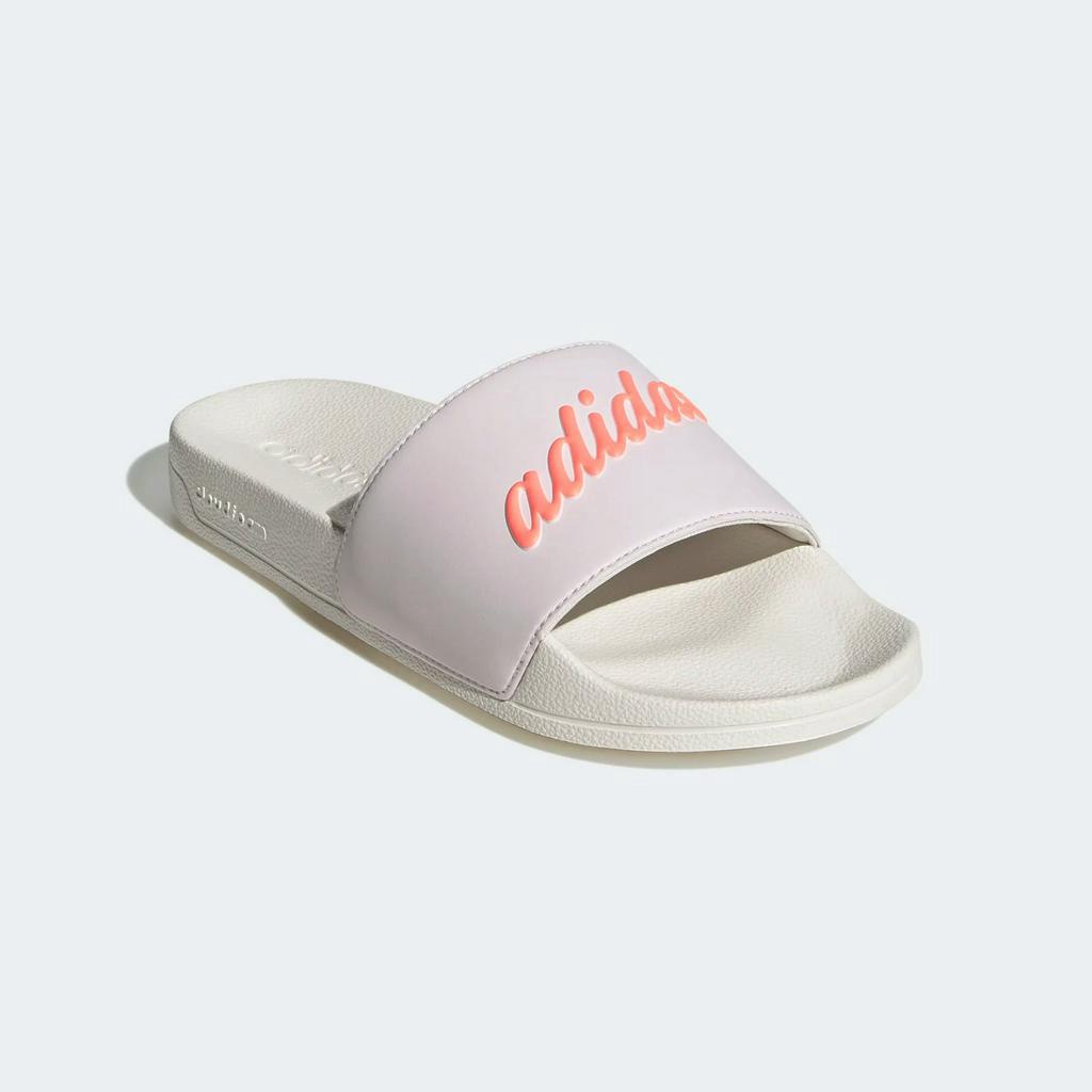 Dép chính hãng Adidas Adilette Shower nữ màu hồng nhạt logo cam