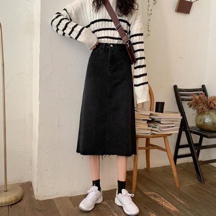 Chân Váy Denim Chữ A Yena Lưng Cao Thời Trang Cho Nữ | BigBuy360 - bigbuy360.vn