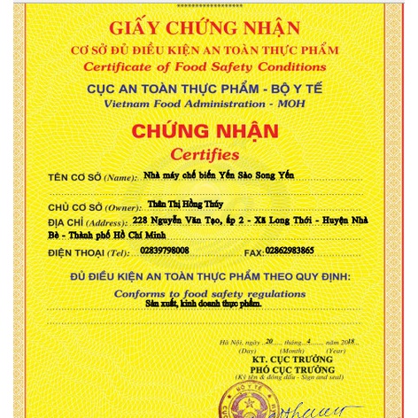 Nước Yến sào Hồng sâm Song Yến 13% tổ yến (6 hũ x 70ml)