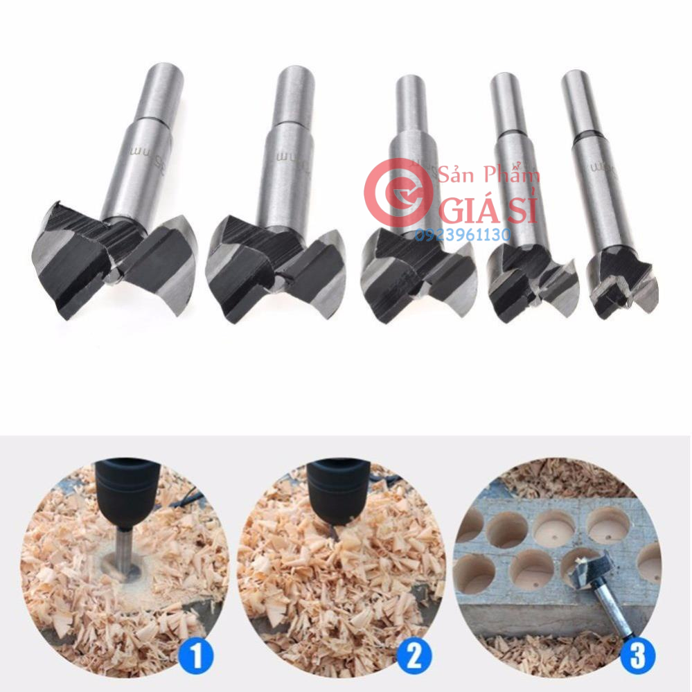 Mũi khoét gỗ nhưa mica 15, 20, 25, 30, 35mm dùng cho máy khoan pin và khoan điện ❤️freeship❤️