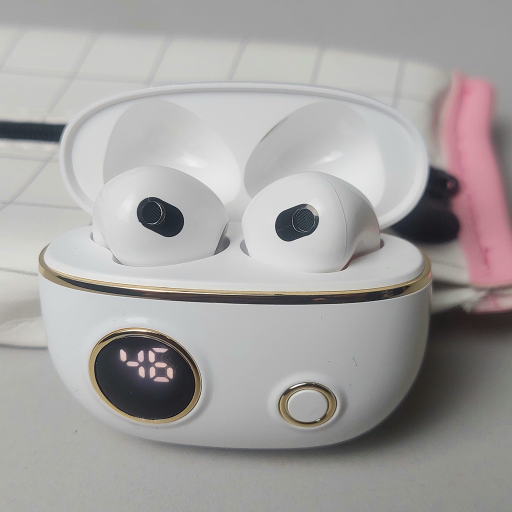 Tai nghe earbuds APRO 8 bluetooth TWS (màu trắng). Tai nghe thể thao, chống nước. NGHE NHẠC HAY