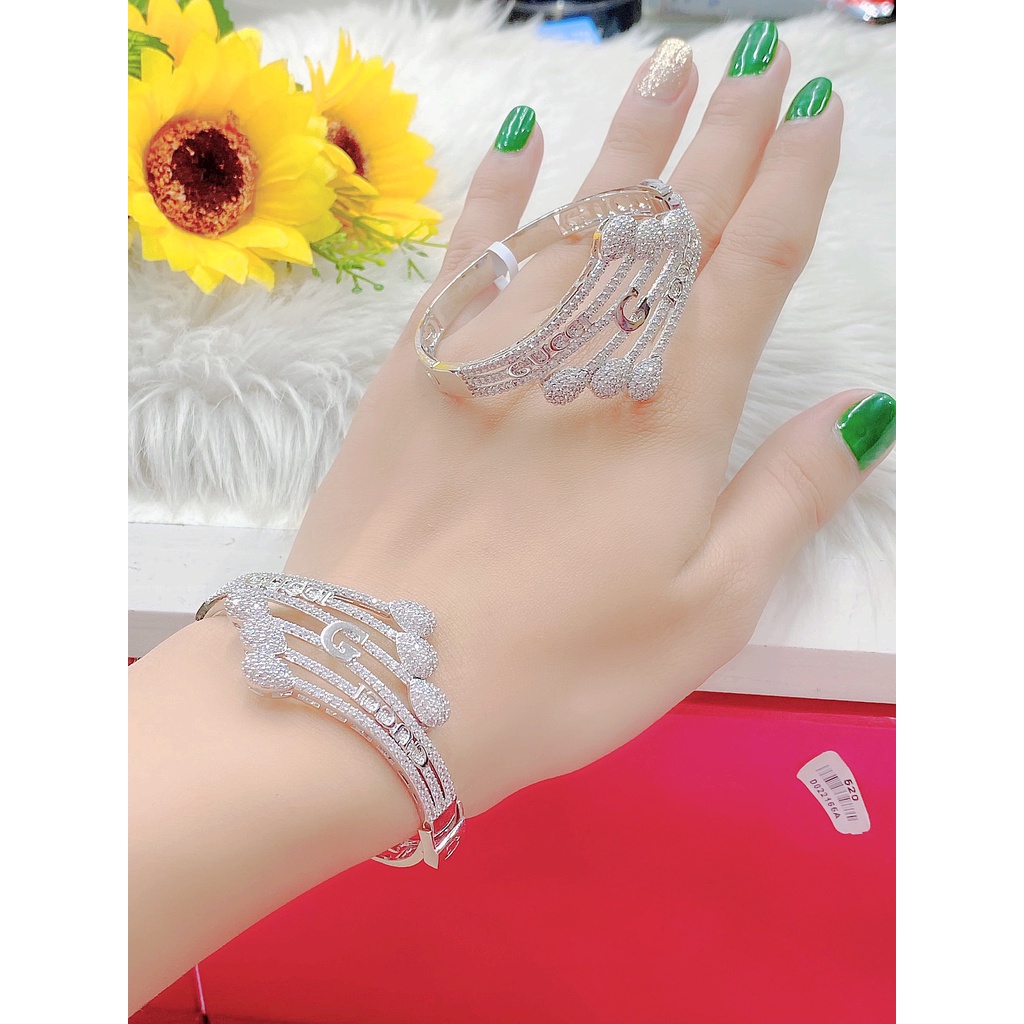 Vòng tay gu cci nữ UHA , lắc tay bền màu thiết kế cao cấp sáng lấp lánh V4373240AT-800