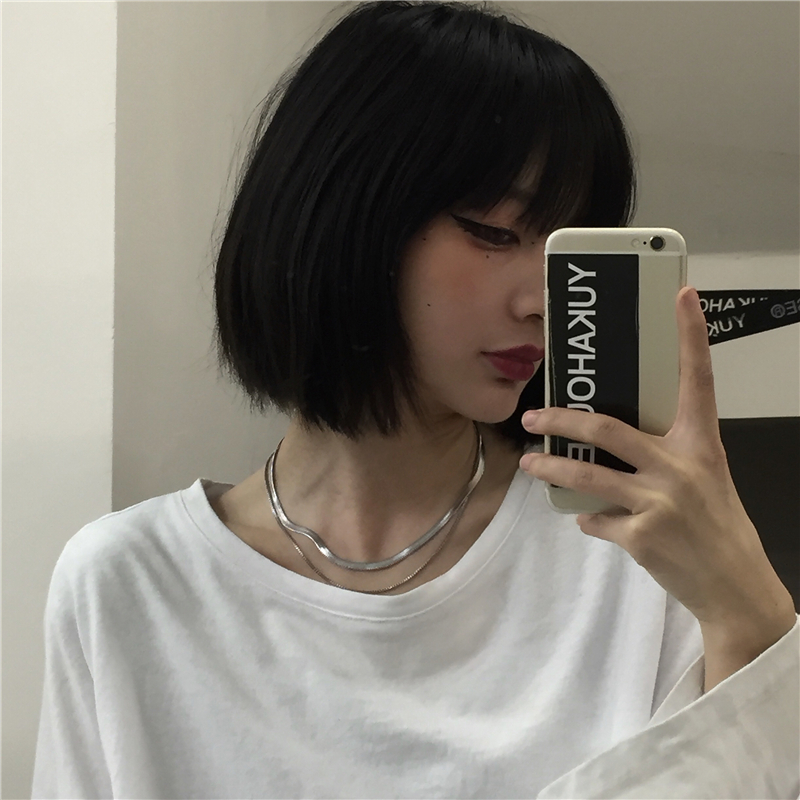 Vòng Cổ Hai Lớp 2210031 Dây Chuyền Mặt Hình Trái Tim Phong Cách Hàn Quốc