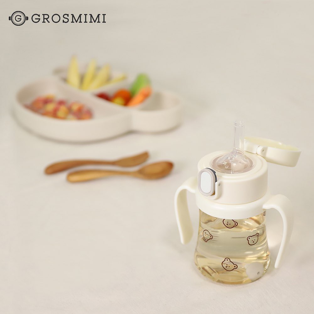 Bình hút nắp bật Olive/Tulip/Cherry/Gấu/Dark size 200ml - 300ml