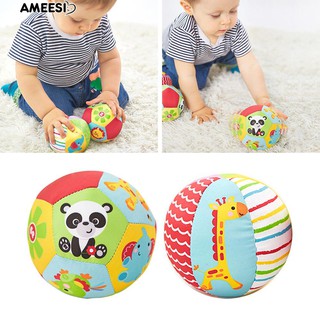 Ameesi Baby Toddler Kids Soft Stuffed Ball Animal Pattern Bell Sports Crib Toy