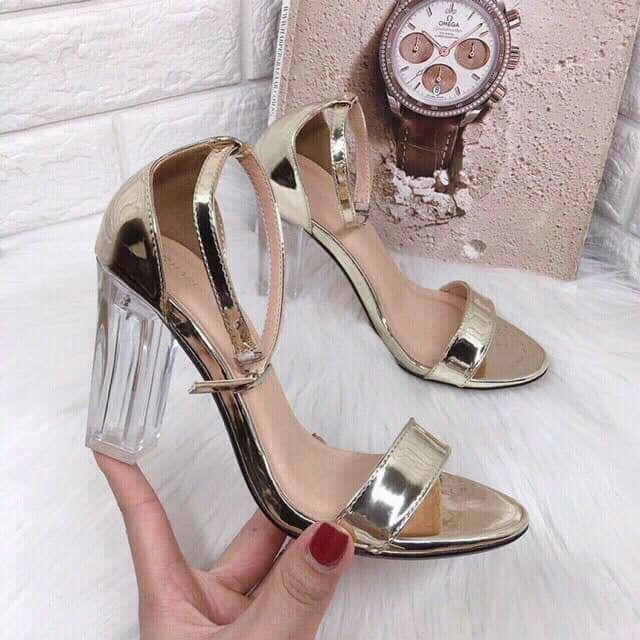Sandal cao gót đế vuông 9 phân