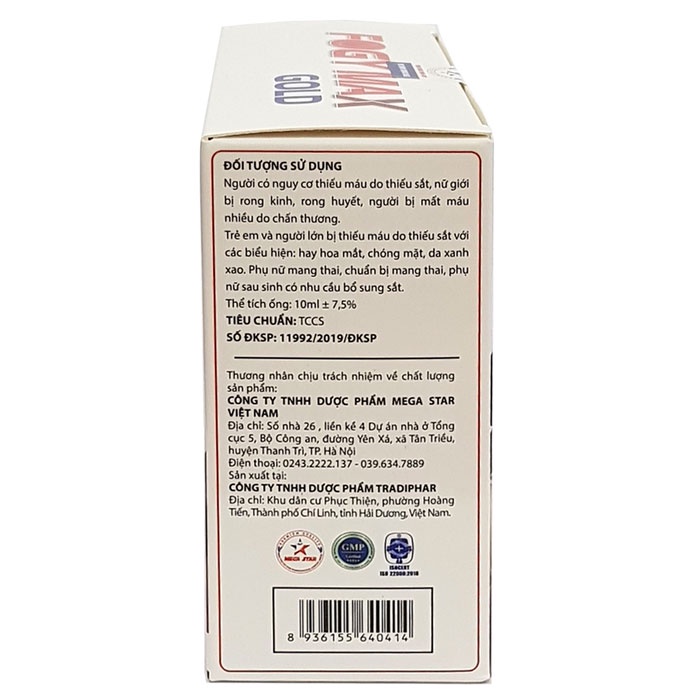 Fogy Max - Sắt III dạng nước cho bà bầu, người thiếu máu do thiếu sắt, dễ uống không nóng (20 ống)