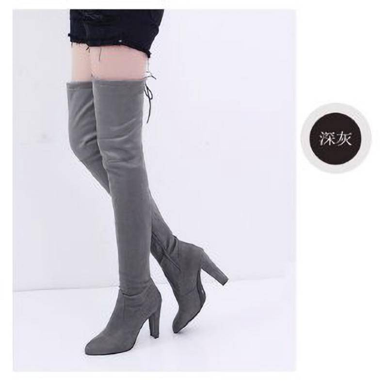 Giày bốt cao gót nữ cá tính đơn giản thời trang