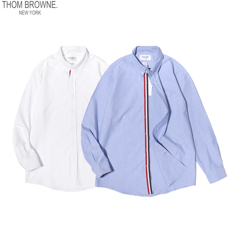 Áo sơ mi cotton tay dài kẻ sọc thời trang cho cặp đôi