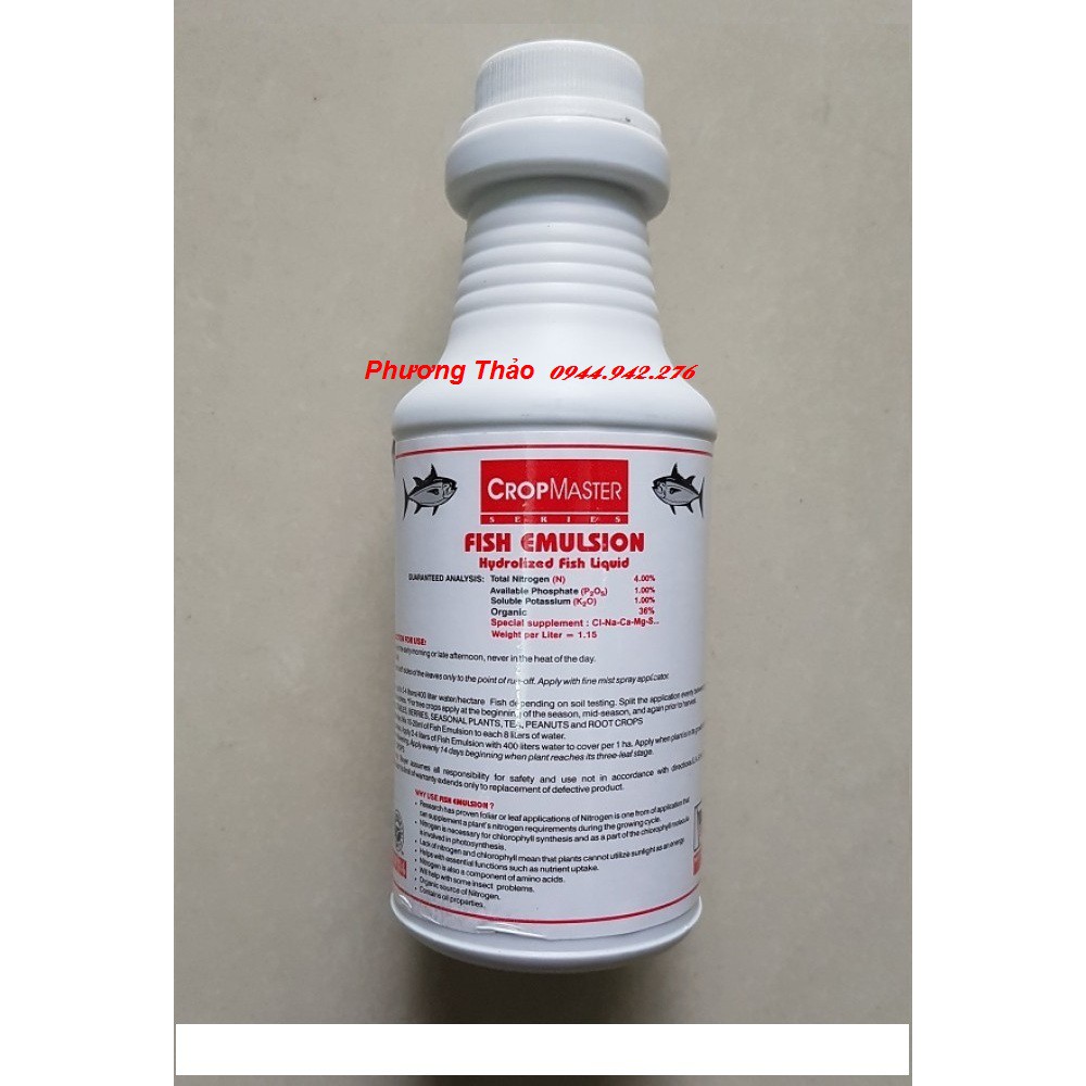 Phân bón Đạm cá Mỹ Fish Emulsion 250ml